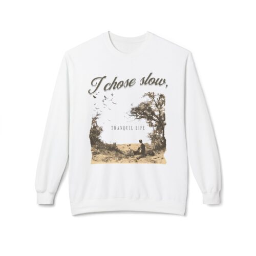 Slow tranquil life Unisex Midweight Softstyle Fleece Crewneck Sweatshirt