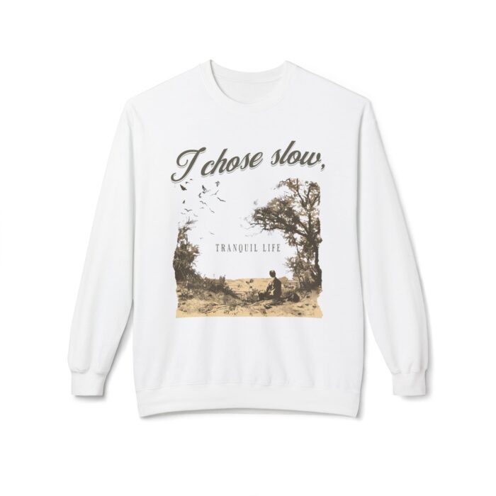 Slow tranquil life Unisex Midweight Softstyle Fleece Crewneck Sweatshirt