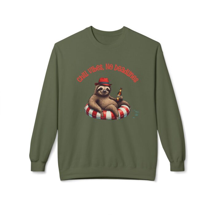 Chill vibes no deadline Unisex Midweight Softstyle Fleece Crewneck Sweatshirt - Image 13