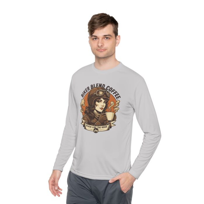 Bike blend coffee Unisex Lightweight Long Sleeve Tee - Image 7