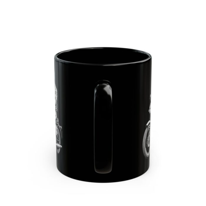 Motorcycle Rider with Coffee Black Mug (11oz, 15oz) - Image 4