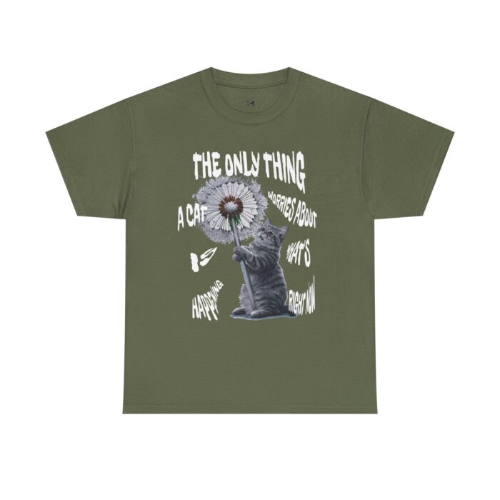 Cat worries Unisex Heavy Cotton Tee - Image 9