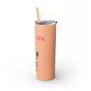 New York Glitter Skinny Tumbler with Straw, 20oz