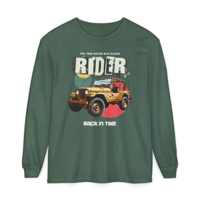 Rider Back in Time Unisex Garment-dyed Long Sleeve T-Shirt - Image 17