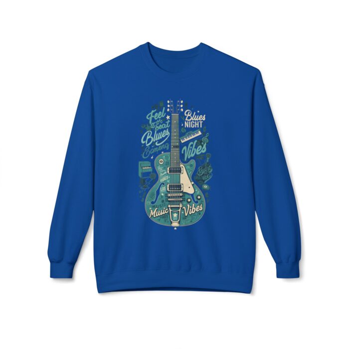 Blues night Unisex Midweight Softstyle Fleece Crewneck Sweatshirt - Image 17