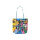 The hillside village in Korea Canvas Tote Bag, 5-Color Straps