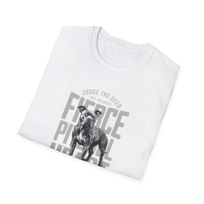 Fierce pitbull heart Unisex Softstyle T-Shirt - Image 4
