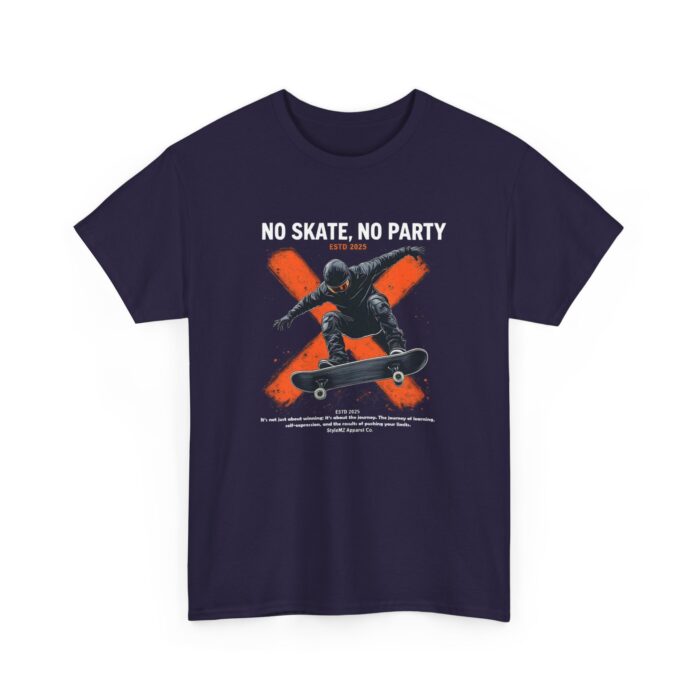 NO SKATE, NO PARTY Unisex Heavy Cotton Tee - Image 19