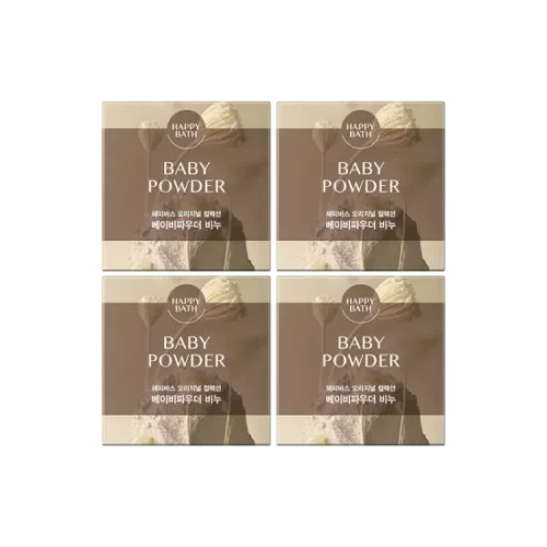 Happy Bath Original Collection No. 460 Baby Powder Bar Soap 90g x 4ea