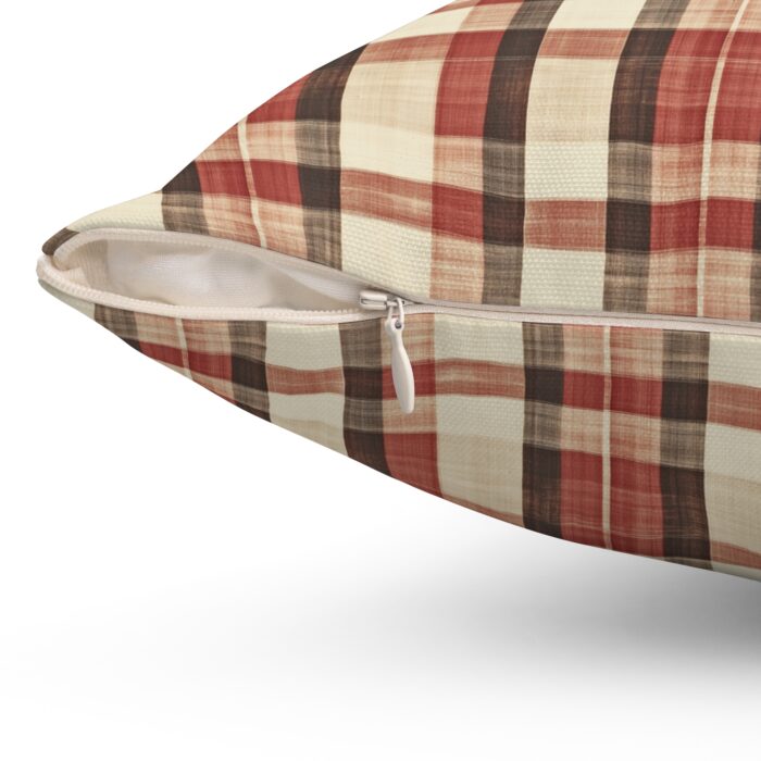 Foliage hue plaid Spun Polyester Square Pillowcase - Image 3