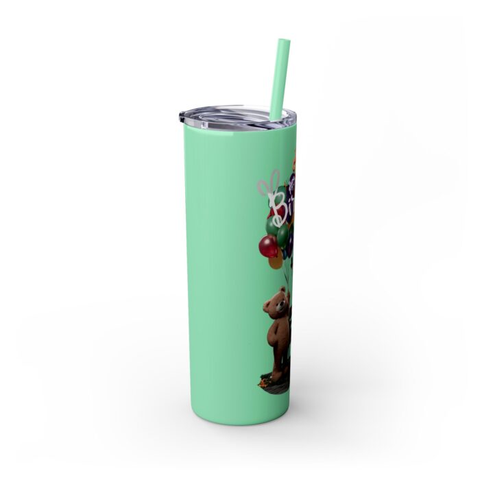 Happy Birthday Skinny Tumbler with Straw, 20oz - Image 6