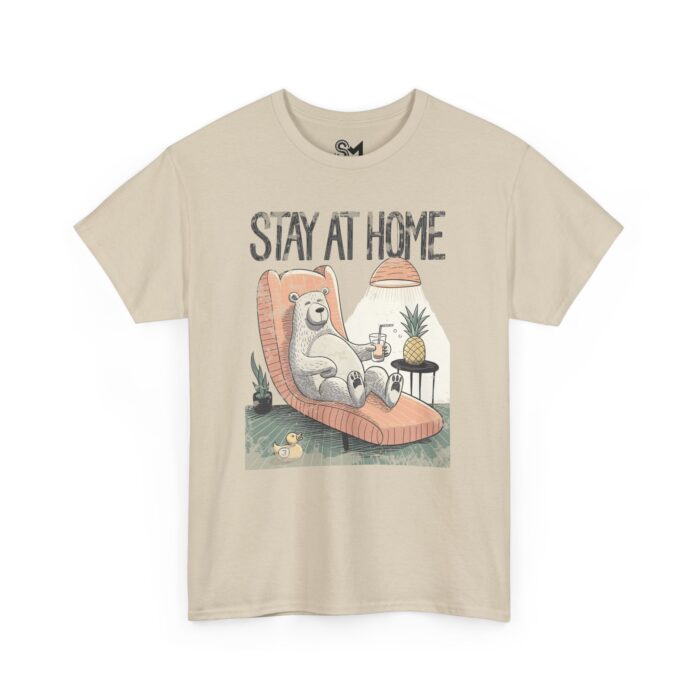 Stay at home Unisex Heavy Cotton Tee - Image 11