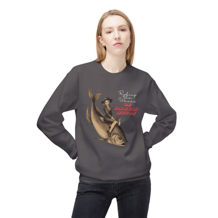 "Riding the Waves of Imagination" Unisex Midweight Softstyle Fleece Crewneck Sweatshirt - Image 23