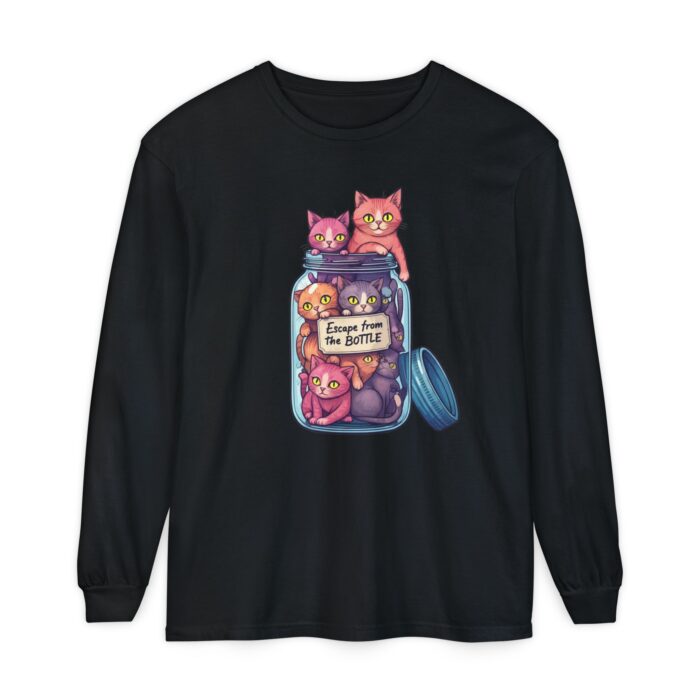 Escape from the bottle Unisex Garment-dyed Long Sleeve T-Shirt - Image 61