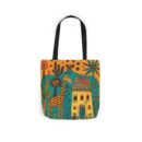 The giraffe that lives in my house Canvas Tote Bag, 5-Color Straps
