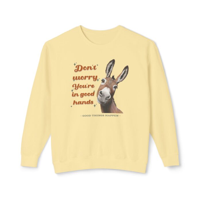 You're in good hands Unisex Lightweight Crewneck Sweatshirt - Image 17
