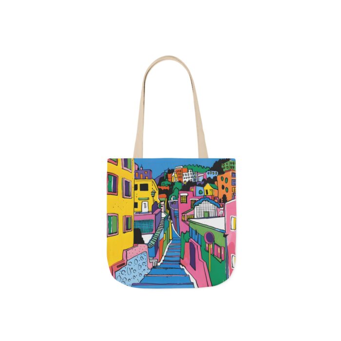 The hillside village in Korea Canvas Tote Bag, 5-Color Straps - Image 3