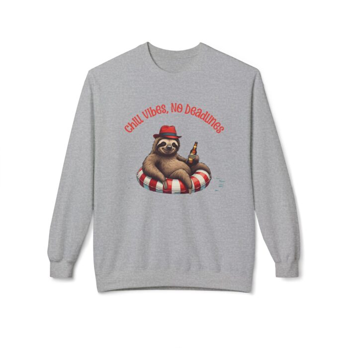 Chill vibes no deadline Unisex Midweight Softstyle Fleece Crewneck Sweatshirt - Image 9