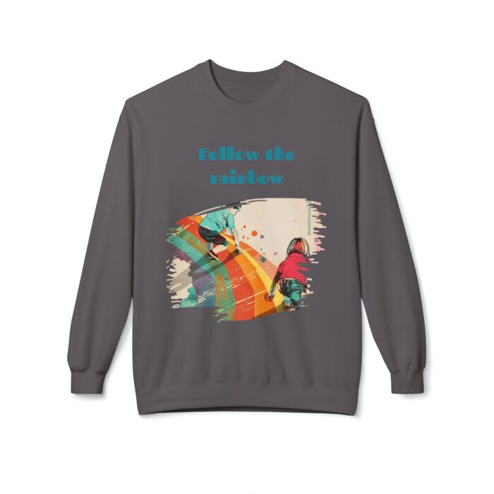 Follow the rainbow Unisex Midweight Softstyle Fleece Crewneck Sweatshirt - Image 29