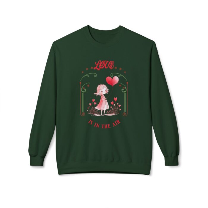 Love is in the air Unisex Midweight Softstyle Fleece Crewneck Sweatshirt - Image 5