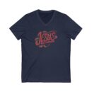Jesus was a carpenter Unisex Jersey Short Sleeve V-Neck Tee