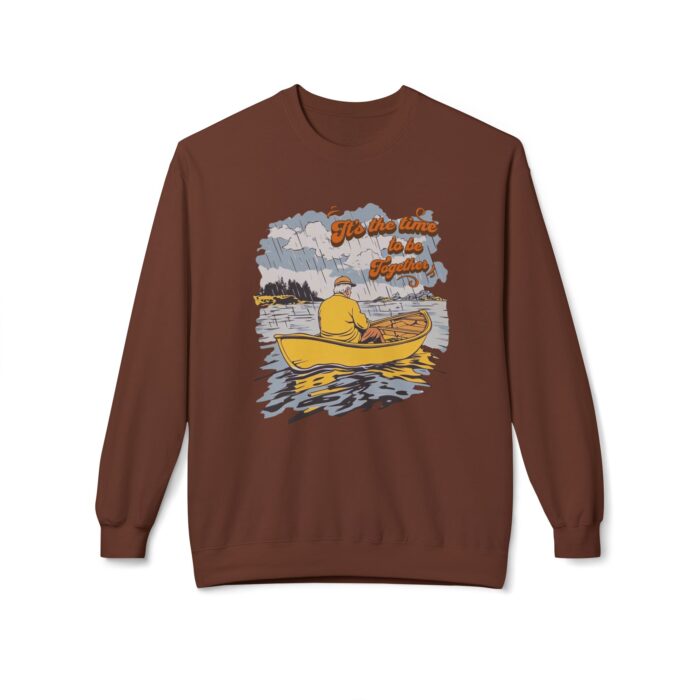 Time to be together Unisex Midweight Softstyle Fleece Crewneck Sweatshirt - Image 5
