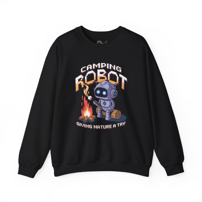 Camping robot Unisex Heavy Blend™ Crewneck Sweatshirt - Image 5
