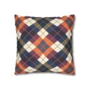 Warm Harvest Argyle Spun Polyester Square Pillowcase