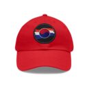 "meta_description": "Discover the Korean Flag Hat with Leather Patch, offering style and comfort with bio-washed chino twill.",