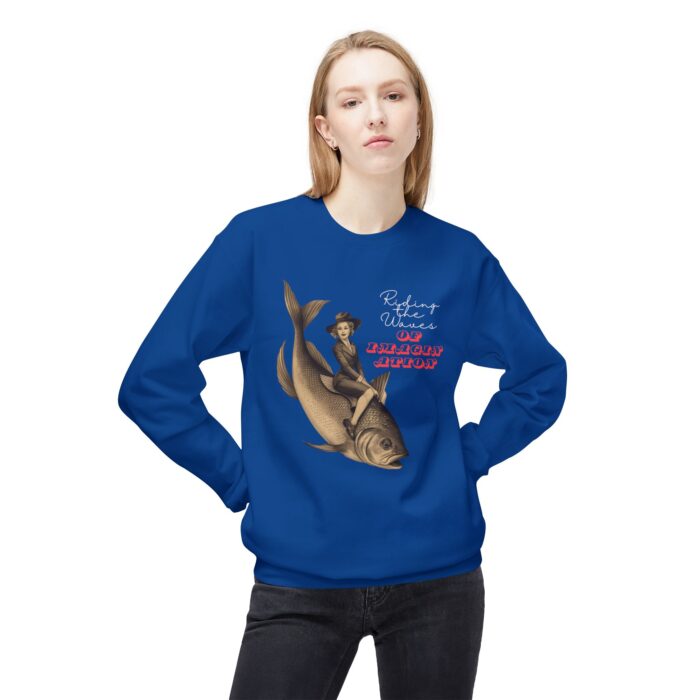 "Riding the Waves of Imagination" Unisex Midweight Softstyle Fleece Crewneck Sweatshirt - Image 27