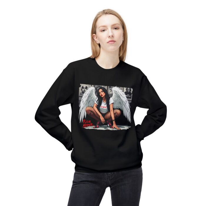 Rise above Unisex Midweight Softstyle Fleece Crewneck Sweatshirt - Image 3