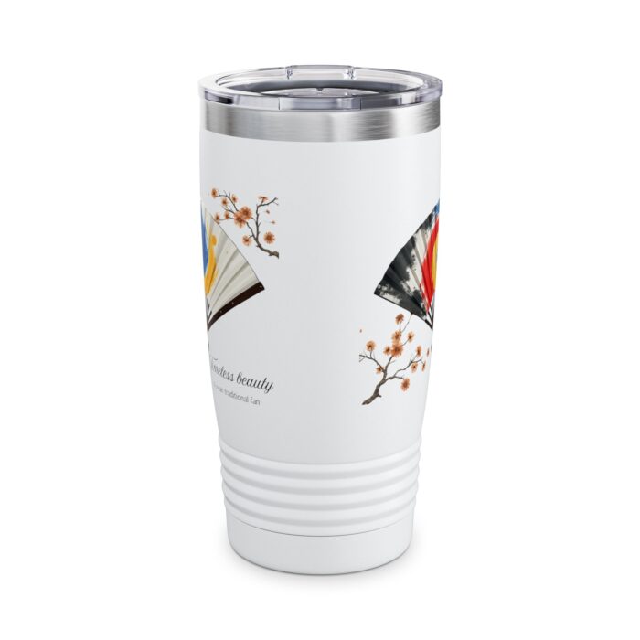 Korean traditional fan Ringneck Tumbler, 20oz - Image 2