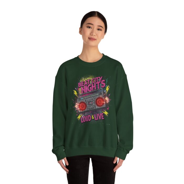 Beat city nights Unisex Heavy Blend™ Crewneck Sweatshirt - Image 16
