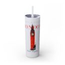 London Glitter Skinny Tumbler with Straw, 20oz