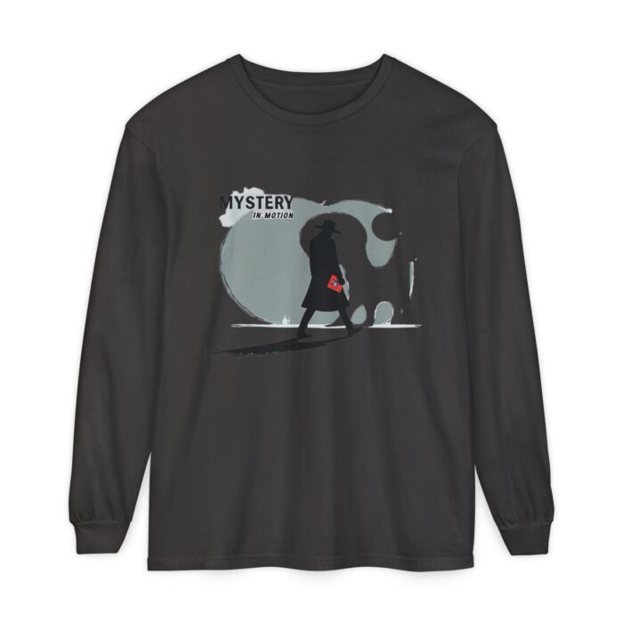Mystery in motion Unisex Garment-dyed Long Sleeve T-Shirt - Image 17