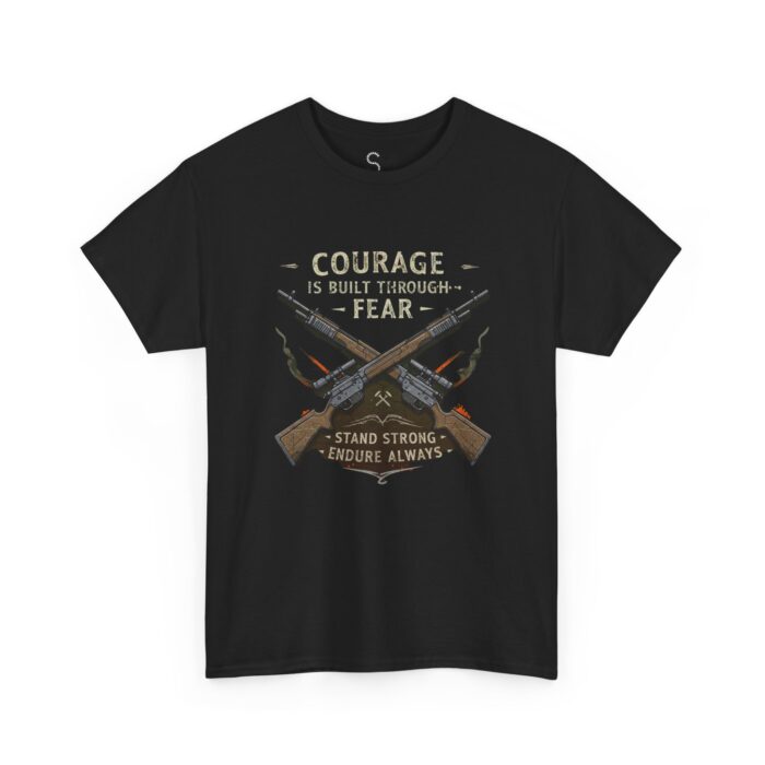 Courage is built through fear Unisex Heavy Cotton Tee - Image 3