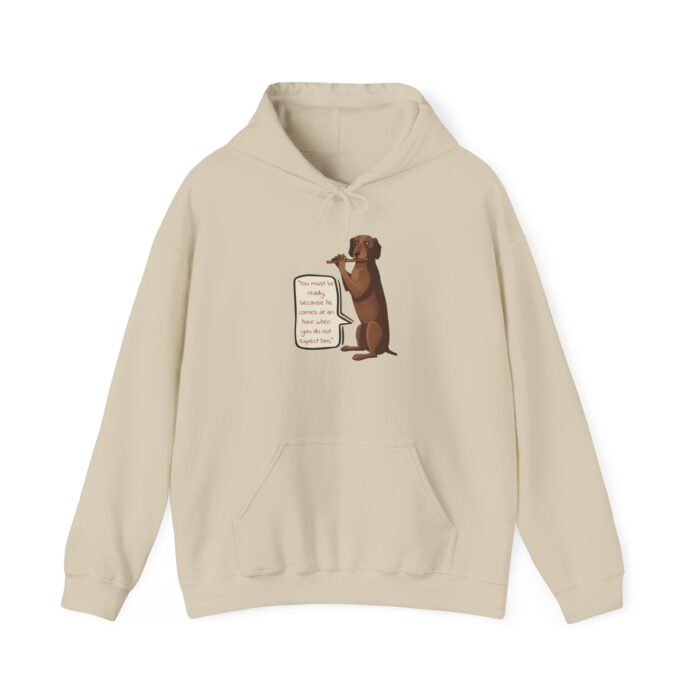 'You Must Be Ready' Dog Signal Message Unisex Heavy Blend™ Hooded Sweatshirt - Image 5