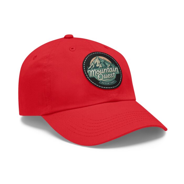 Where Mountains Meet Your Spirit Dad Hat with Leather Patch (Round) - Image 2