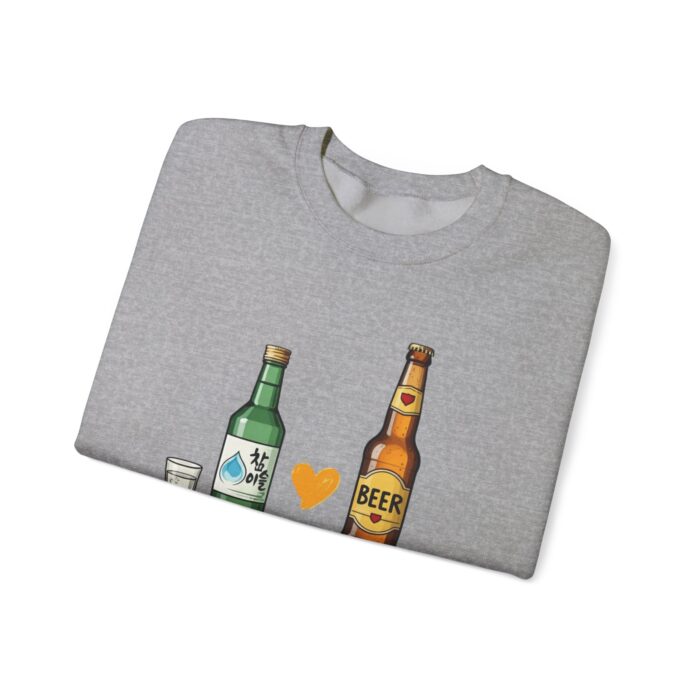 Soju + Beer = Love Unisex Heavy Blend™ Crewneck Sweatshirt - Image 15