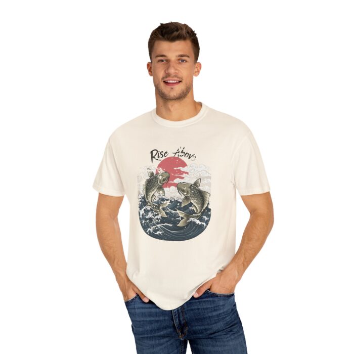 Rise above Unisex Garment-Dyed T-shirt - Image 8