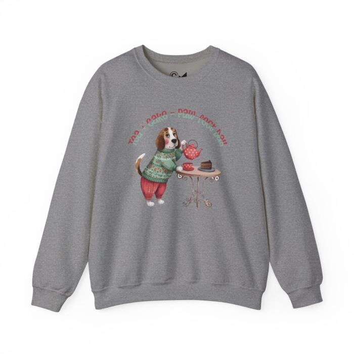 Tea + Cake = Paw-fect Day Unisex Heavy Blend™ Crewneck Sweatshirt - Image 13