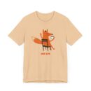 Cozy Fox Graphic Tee with Korean Text | Unisex Jersey Short Sleeve T-Shirt