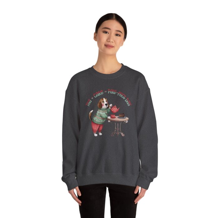 Tea + Cake = Paw-fect Day Unisex Heavy Blend™ Crewneck Sweatshirt - Image 20
