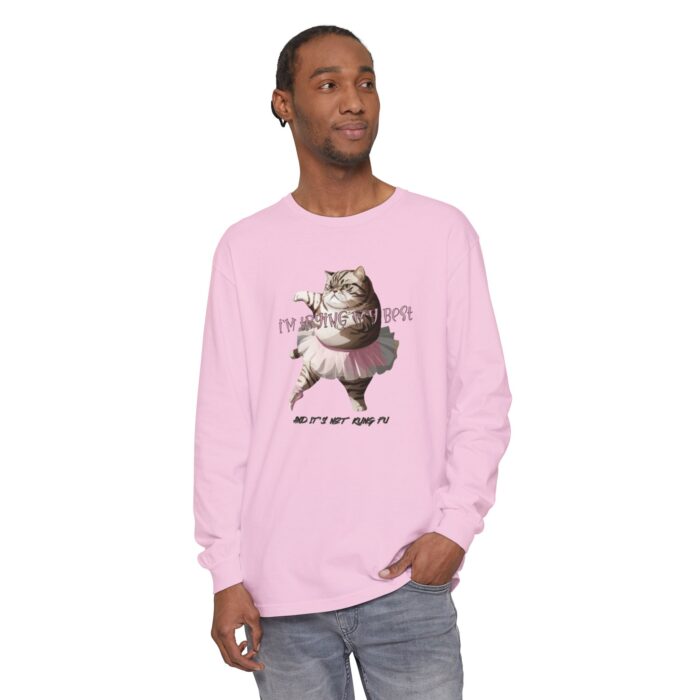 It's not kung fu Unisex Garment-dyed Long Sleeve T-Shirt - Image 27