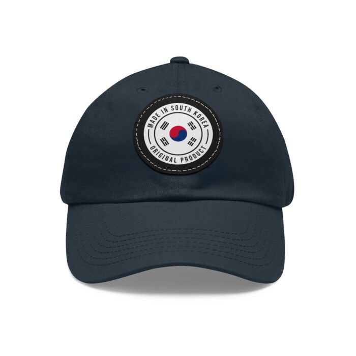 Made in South Korea Hat with Leather Patch (Round) - Image 21