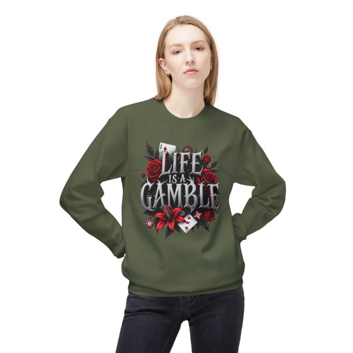 Life is a gamble Unisex Midweight Softstyle Fleece Crewneck Sweatshirt - Image 11