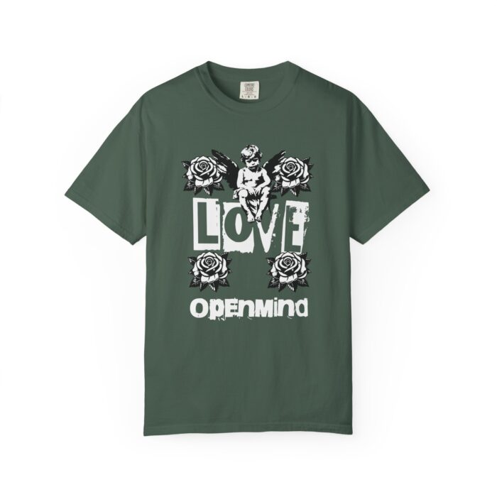 Unisex Garment-Dyed T-Shirt - Love Openmind Vintage Graphic Tee - Image 5