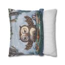 Winter Woodland Feast Spun Polyester Square Pillowcase