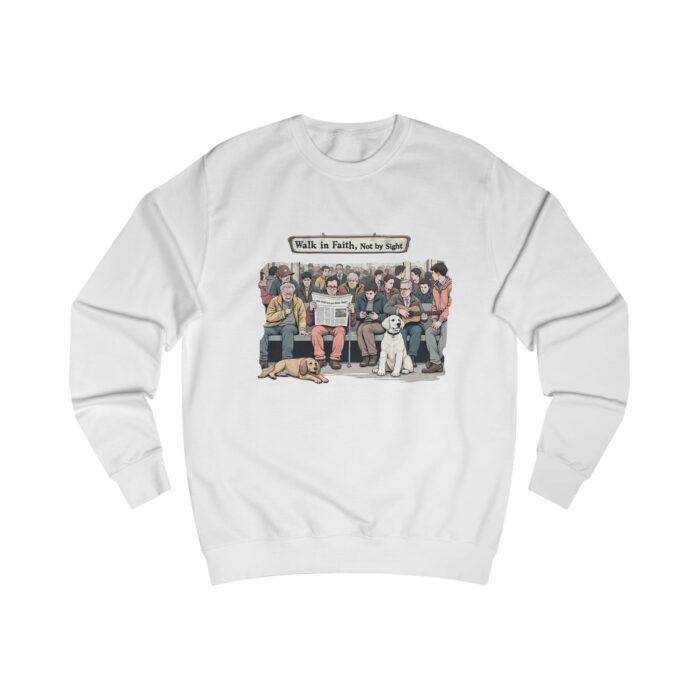 "meta_description": "Discover the Walk in Faith Unisex Sweatshirt for ultimate comfort and style with 80% cotton blend.",