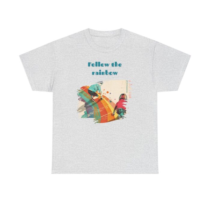 Follow the rainbow Unisex Heavy Cotton Tee - Image 5